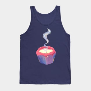 Candle with Smoke in Dusk Lighting Tank Top